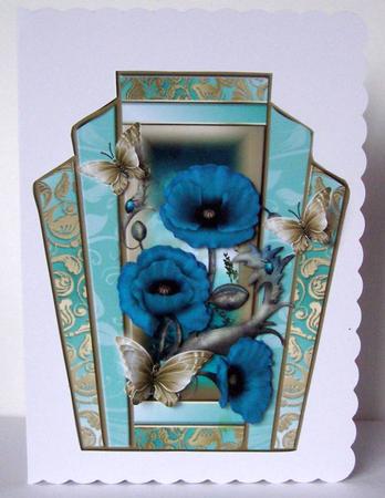 Beautiful Poppy in Art Deco Style by Margaret McCartney