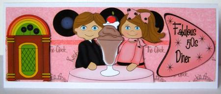 Rock Around the Clock Birthday Card 50's Style by Margaret McCartney