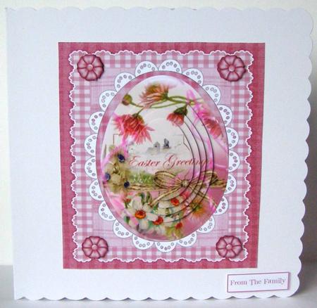 Easter Egg Vintage Pink Topper & Pyramid Layers by Margaret McCartney