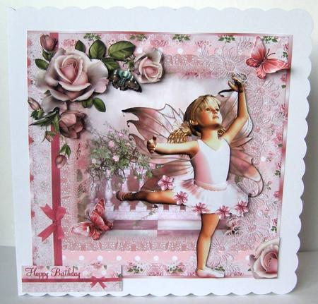 Beautiful Fairy Ballet Card Front Kit by Margaret McCartney