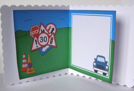 Blue Car Matching Insert Square by Margaret McCartney