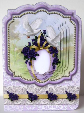 Easter Doves Fancy Frame Mini Kit by Margaret McCartney