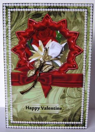 Happy Valentine/birthday in Pearl Frame by Margaret McCartney