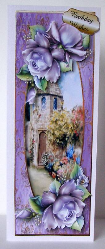Large Dl Purple Porcelain Roses at the Dovecote by Margaret McCartney