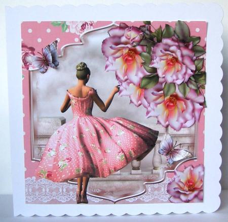 Pink Polka Dots and Roses Topper by Margaret McCartney