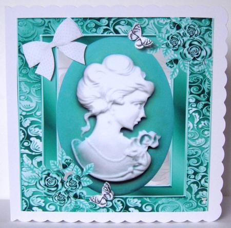 Beautiful White Cameo 8x8 by Margaret McCartney