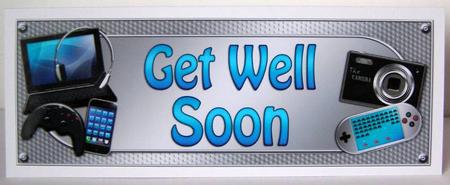 Large Dl Get Well Soon Gadgets & Gizmos 3D Decoupage by Margaret McCartney