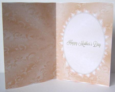 Cafe Au Lait Insert, with Lace and Pearls, Mother's Day by Margaret McCartney