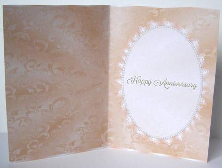 Cafe Au Lait Insert, with Lace and Pearls, Anniversary by Margaret McCartney