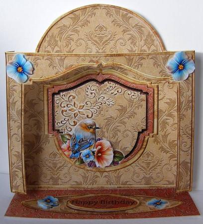Opera Card Gold Bird by Margaret McCartney