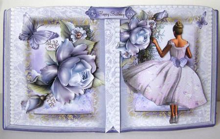 Gorgeous Lilac Lady Book Style Topper Kit by Margaret McCartney