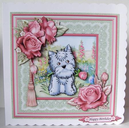 Woof You Westie 8x8 Anniversary Birthday Valentine Mini Kit by Margaret McCartney