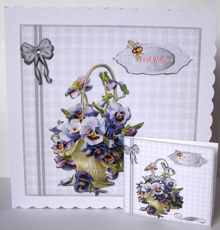 Basket of Pansies by Margaret McCartney