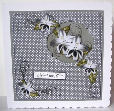 Black Gladioli 8in Aperture Decoupage Cf Mini Kit by Margaret McCartney