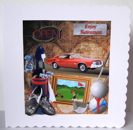 Golf Road Trip Topper & Decoupage by Margaret McCartney