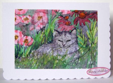Sleepy in the Garden Oval Pyramage by Margaret McCartney