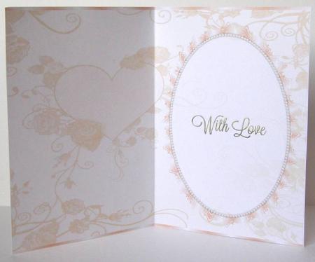 Cream Heart and Roses Insert, with Ivory Lace and Pearls by Margaret McCartney