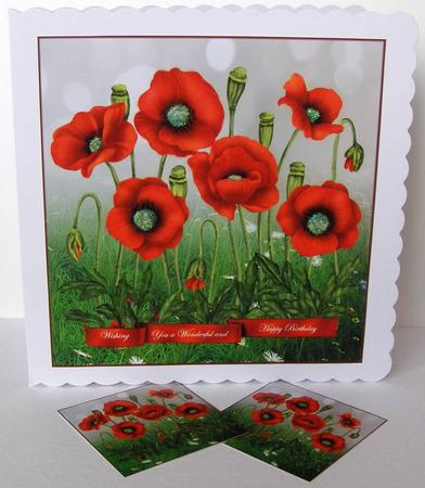 Toppers & Tags Poppies by Margaret McCartney