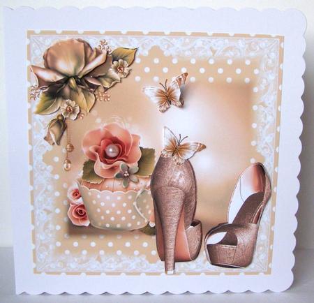 Polka Dots Cupcake and Shoes Topper by Margaret McCartney