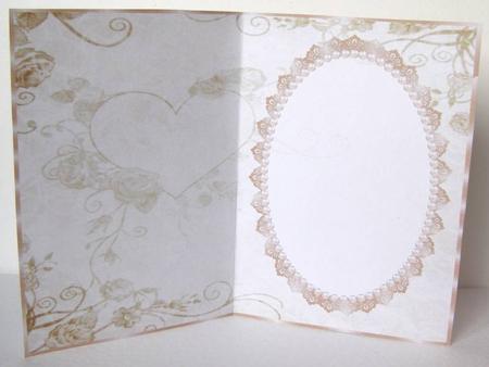 Vintage Heart & Roses Insert, with Lace & Pearls by Margaret McCartney