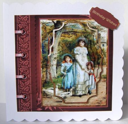 A Walk in the Park Card Front with Shaped Layers by Margaret McCartney