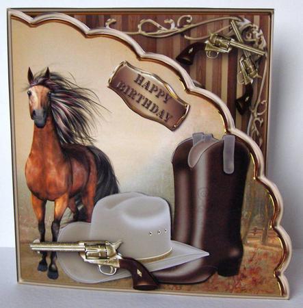 The Cowboy - Shell Front Card Mini Kit by Margaret McCartney