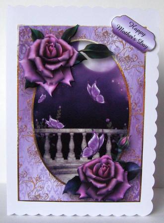 The Moonlit Balcony with Roses & Flutters by Margaret McCartney