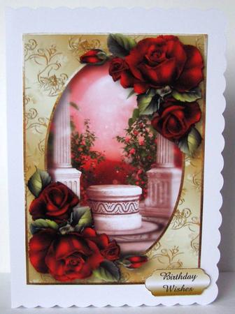 Romantic Red Roses Garden by Margaret McCartney
