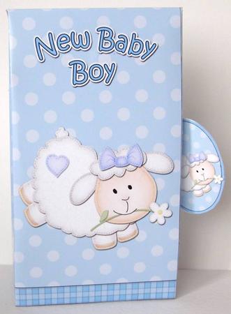 3D Little Lamb New Baby Boy Gift Bag Mini Kit by Margaret McCartney