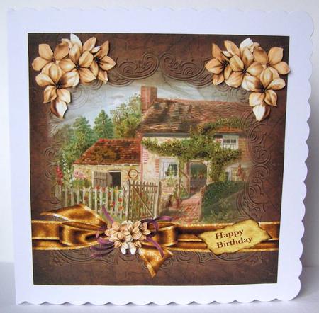 Male Card Vintage Cottage by Margaret McCartney