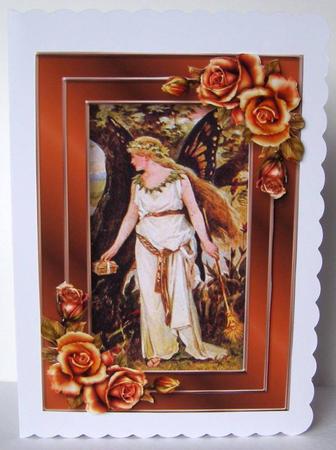 Vintage Butterfly Fae & Roses by Margaret McCartney