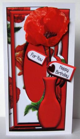 Scalloped-edge Vase Aperture - Perfect Poppy by Margaret McCartney