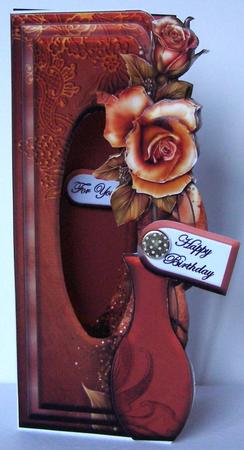 Scalloped-edge Vase Aperture - Autumn Rose by Margaret McCartney