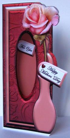 Scalloped-edge Vase Aperture - Romantic Rose by Margaret McCartney
