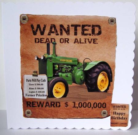 Wanted for Parts Card Topper & Decoupage by Margaret McCartney