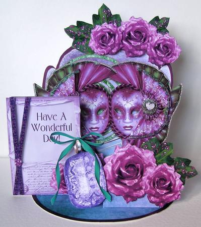 Giant Easel Tableau 3D Card Kit - Masquerade by Margaret McCartney