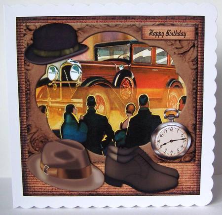 Male Card Bygone Days by Margaret McCartney