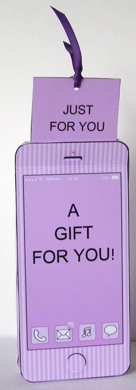 3D Smartphone Shaped Gift for You Floral Card & Gift Card by Margaret McCartney
