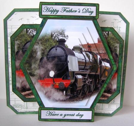 3D Double Pop-out - Full Steam Ahead. by Margaret McCartney