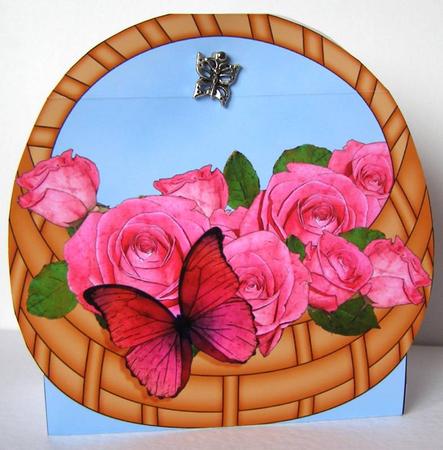 3D Roses & Butterfly Basket Shaped Treat Box Mini Kit by Margaret McCartney