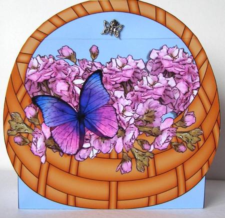 3D Butterfly & Flowers Basket Shaped Treat Box Mini Kit by Margaret McCartney
