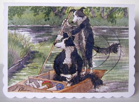 Messing About on the River Oval Pyramage by Margaret McCartney