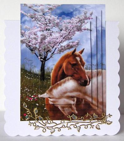 Horses Heads Entwined in the Meadow Pyramids by Margaret McCartney