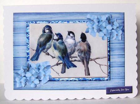 Vintage Male Card Birdsong by Margaret McCartney