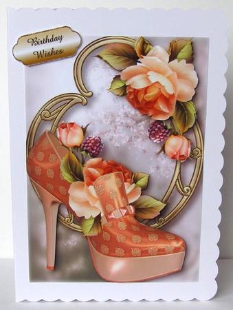 Stunning Shoes - the Milan Collection - Peach Roses by Margaret McCartney