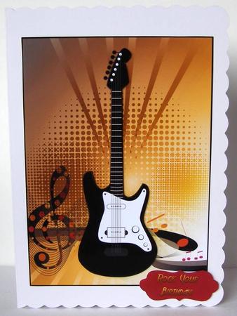 Black and Gold Music Card Topper by Margaret McCartney