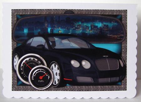 Sports Car Card Front by Margaret McCartney