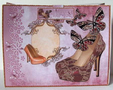 Lace Shoes - Large 19x15x6cm Gift Bag by Margaret McCartney