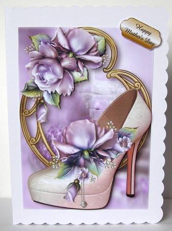 Stunning Shoes - the Monaco Collection - Purple Roses by Margaret McCartney