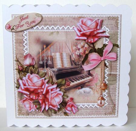 Shabby Chic Music and Roses by Margaret McCartney